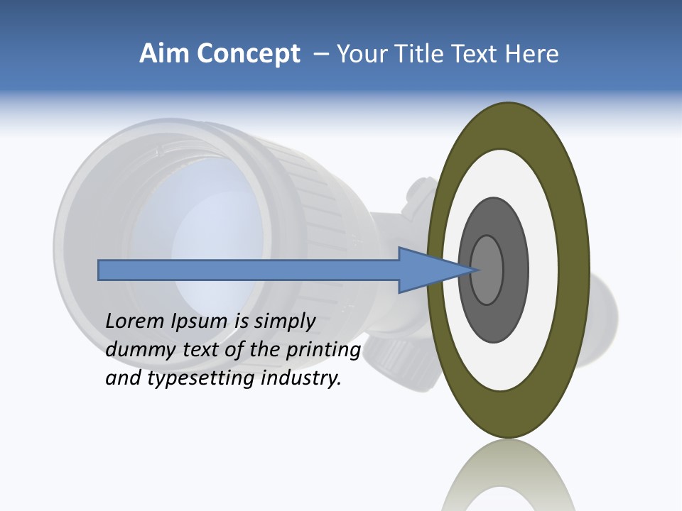 White Military Gun PowerPoint Template