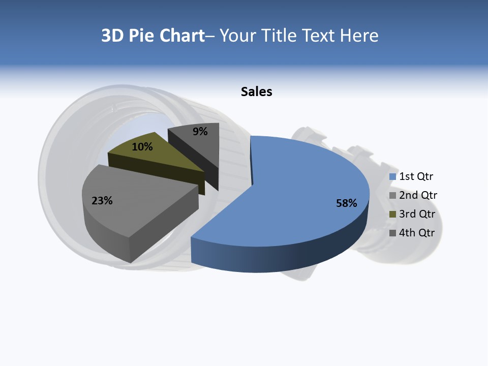 White Military Gun PowerPoint Template