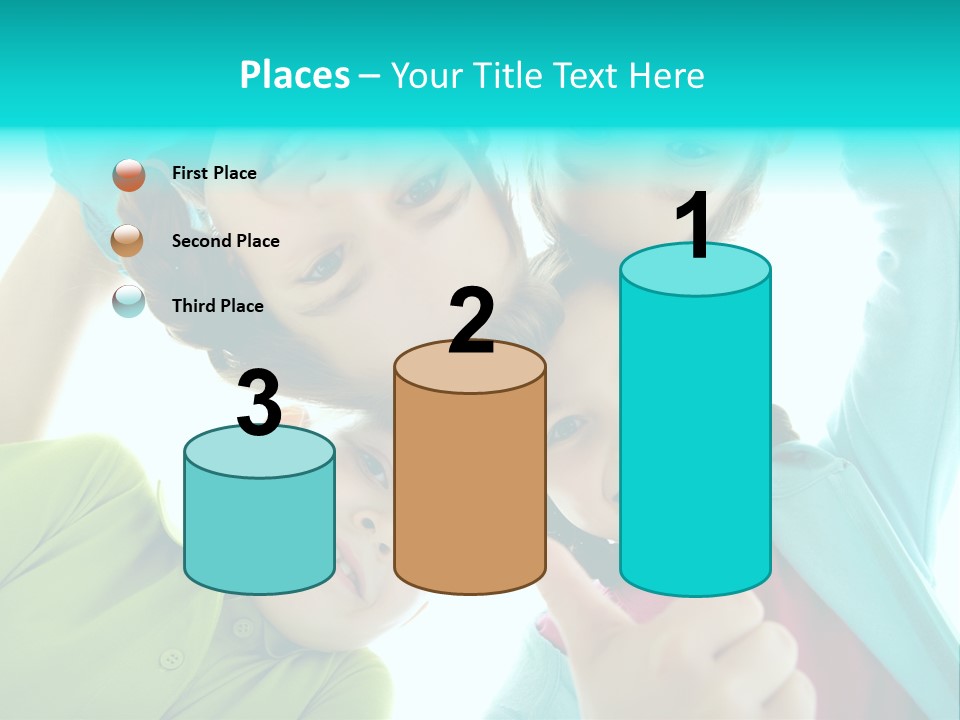 Girl Cheerful Embracing PowerPoint Template