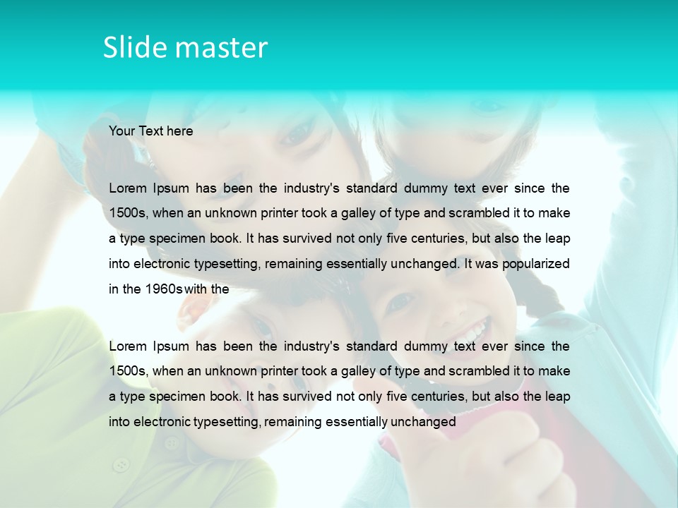 Girl Cheerful Embracing PowerPoint Template