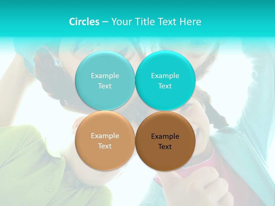 Girl Cheerful Embracing PowerPoint Template