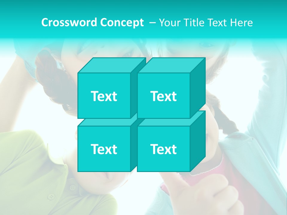 Girl Cheerful Embracing PowerPoint Template