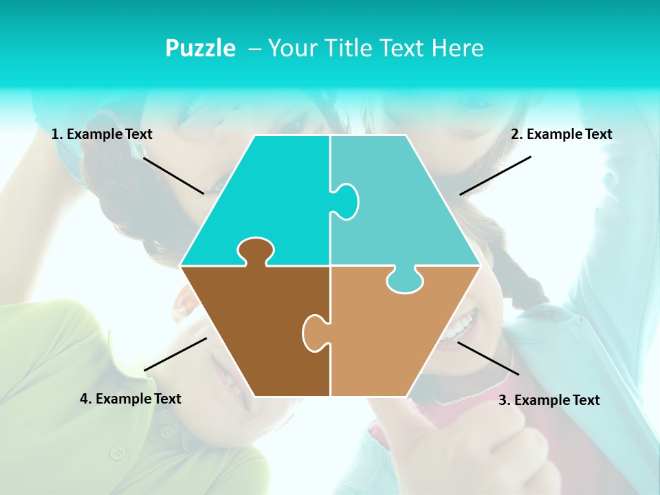 Girl Cheerful Embracing PowerPoint Template