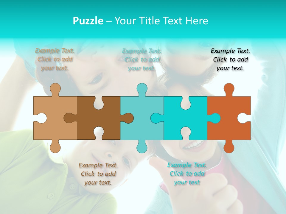 Girl Cheerful Embracing PowerPoint Template