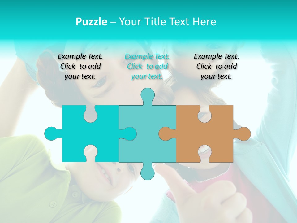 Girl Cheerful Embracing PowerPoint Template