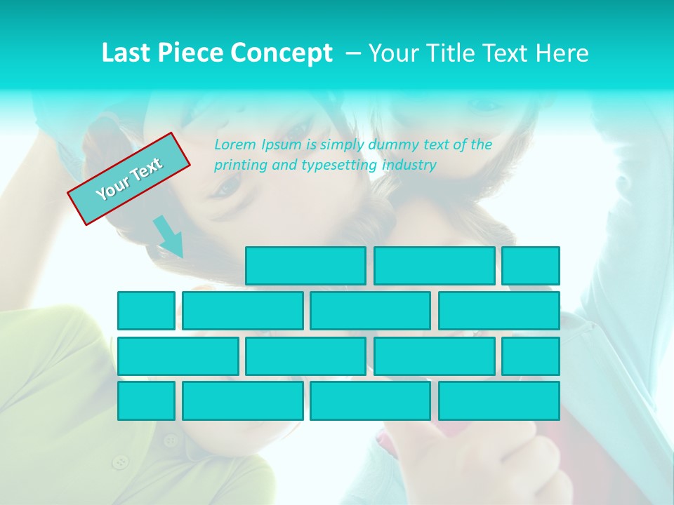Girl Cheerful Embracing PowerPoint Template