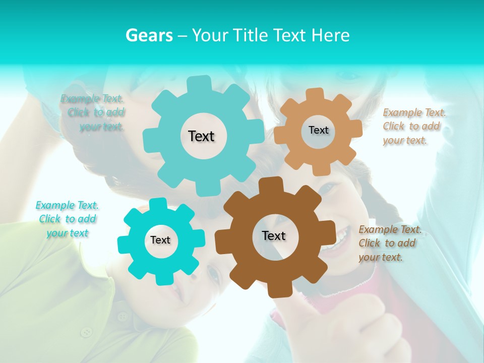 Girl Cheerful Embracing PowerPoint Template