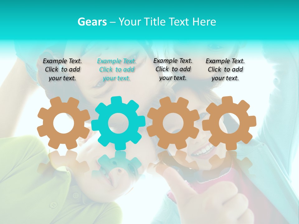 Girl Cheerful Embracing PowerPoint Template