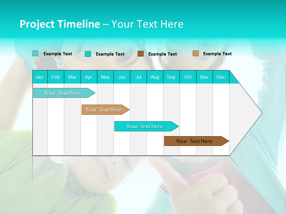 Girl Cheerful Embracing PowerPoint Template