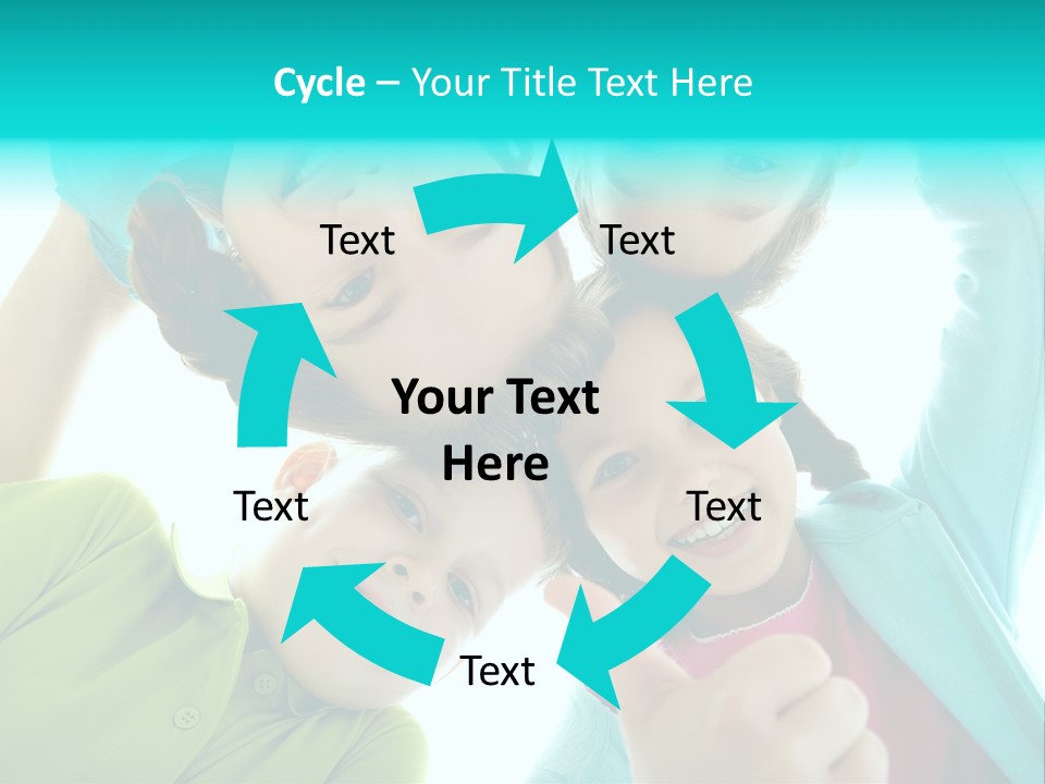 Girl Cheerful Embracing PowerPoint Template