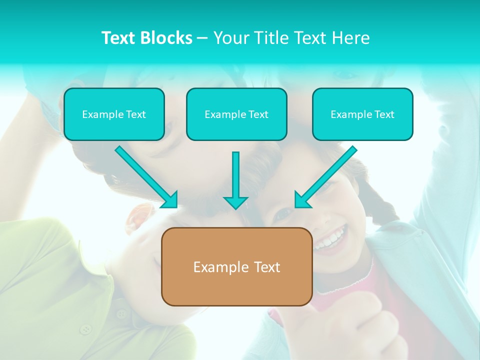 Girl Cheerful Embracing PowerPoint Template