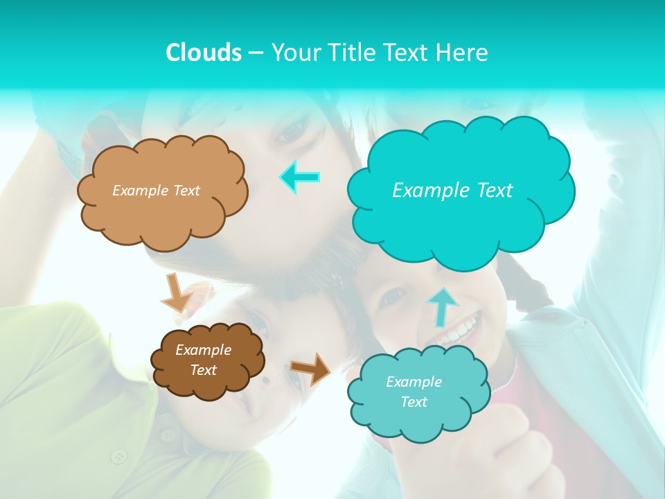 Girl Cheerful Embracing PowerPoint Template