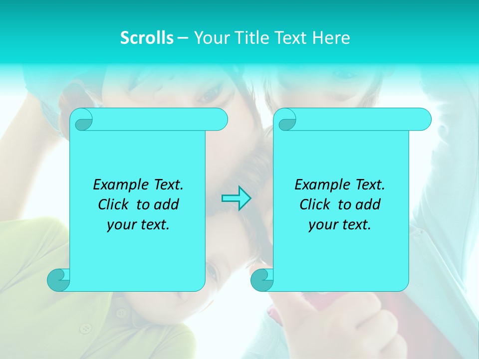 Girl Cheerful Embracing PowerPoint Template