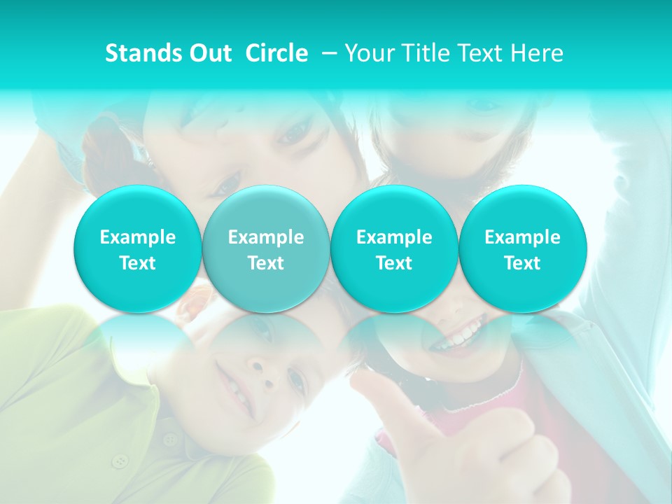 Girl Cheerful Embracing PowerPoint Template