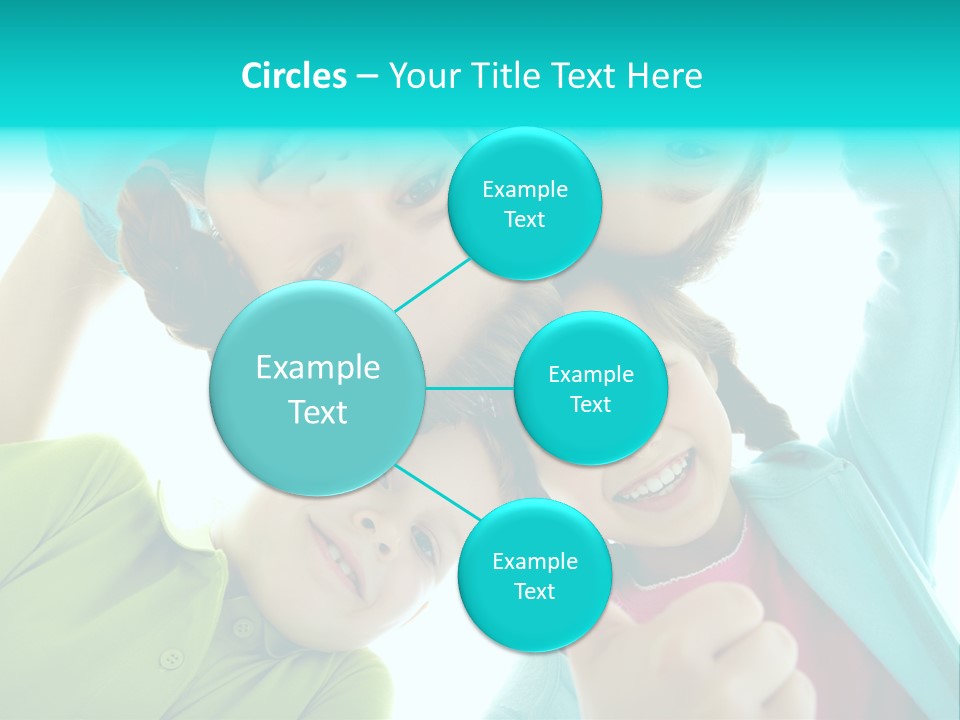 Girl Cheerful Embracing PowerPoint Template