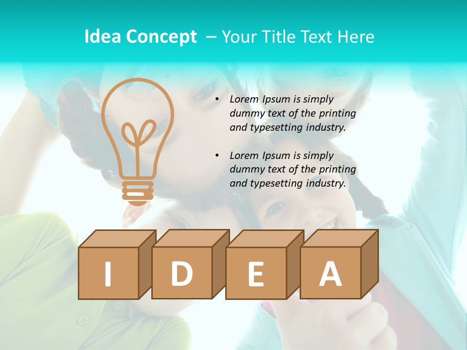 Girl Cheerful Embracing PowerPoint Template