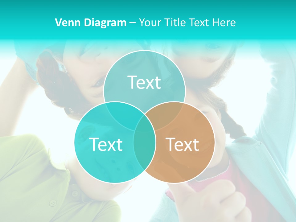 Girl Cheerful Embracing PowerPoint Template