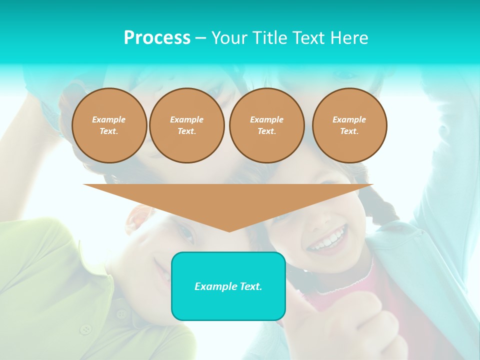 Girl Cheerful Embracing PowerPoint Template