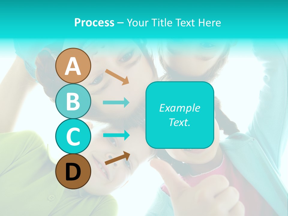 Girl Cheerful Embracing PowerPoint Template