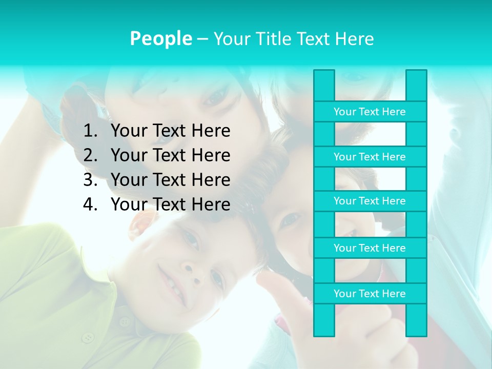 Girl Cheerful Embracing PowerPoint Template