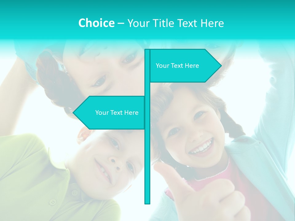 Girl Cheerful Embracing PowerPoint Template