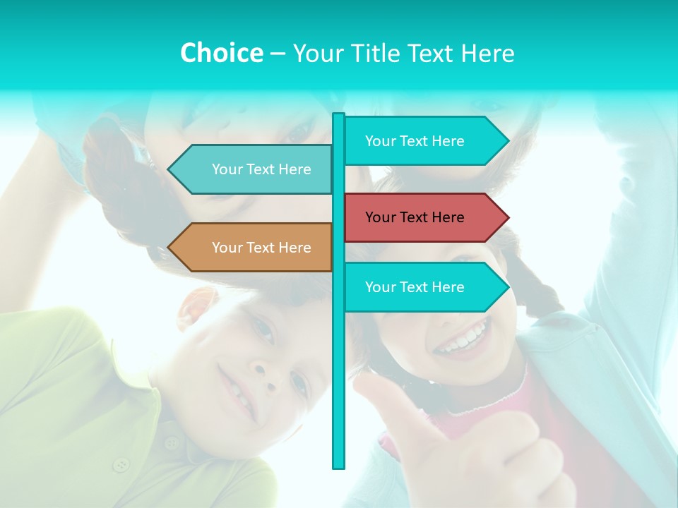 Girl Cheerful Embracing PowerPoint Template