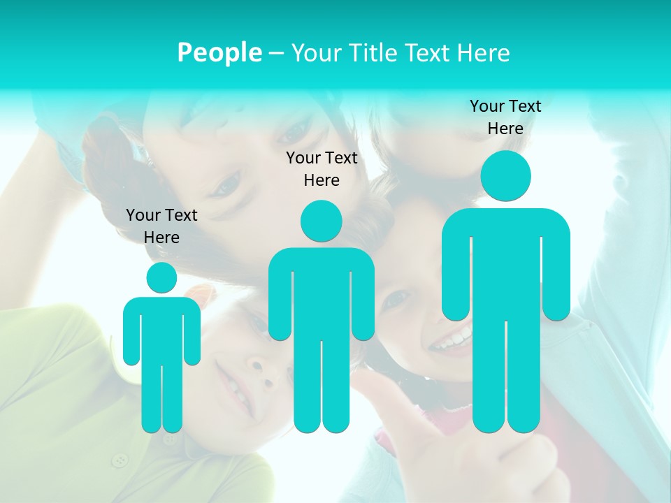 Girl Cheerful Embracing PowerPoint Template