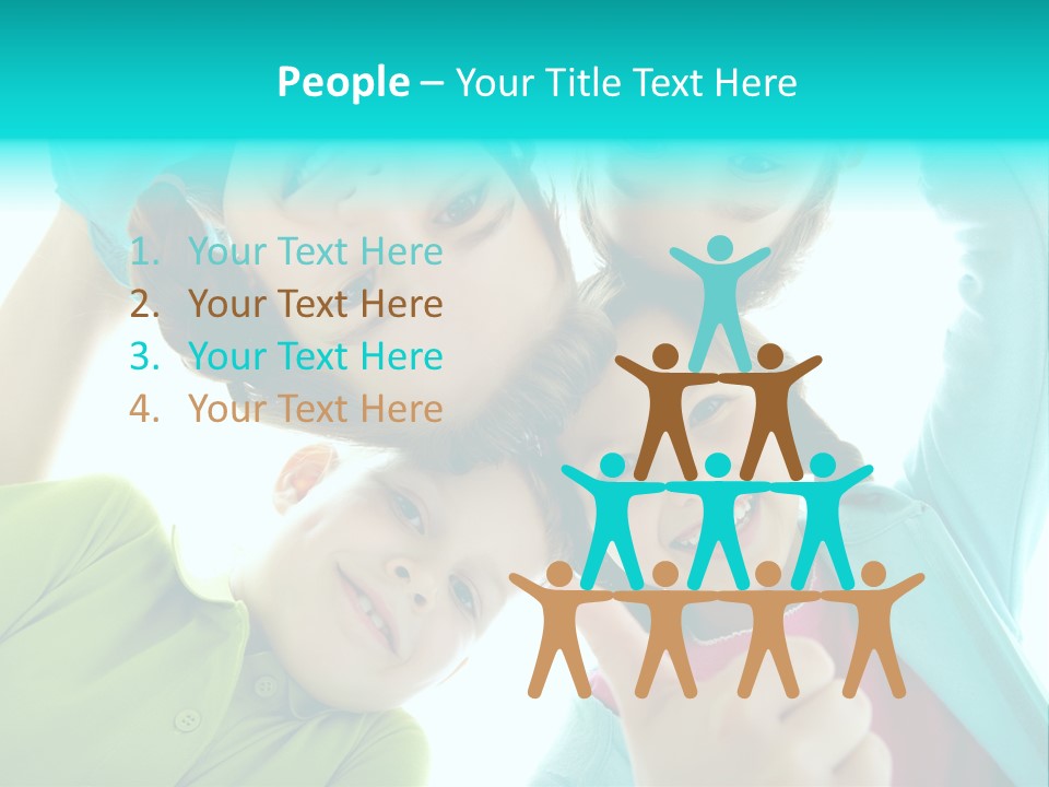 Girl Cheerful Embracing PowerPoint Template