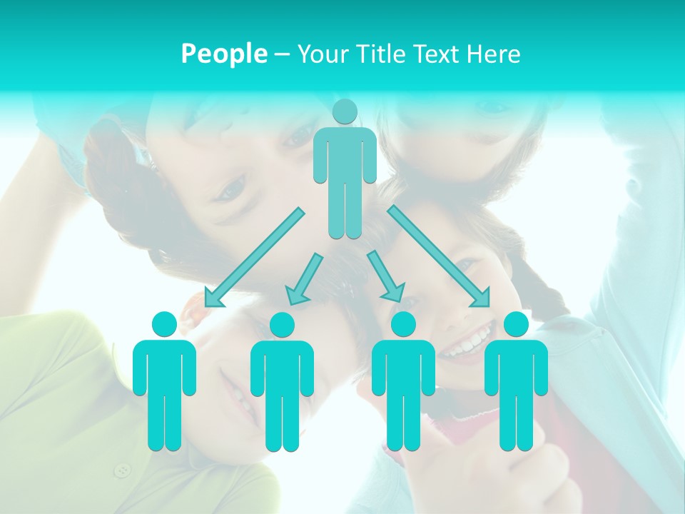 Girl Cheerful Embracing PowerPoint Template