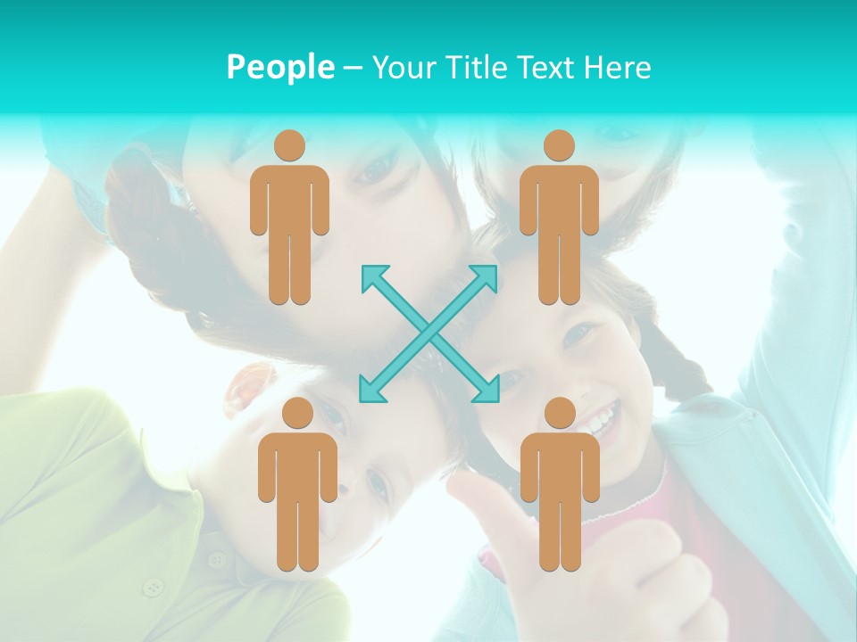 Girl Cheerful Embracing PowerPoint Template