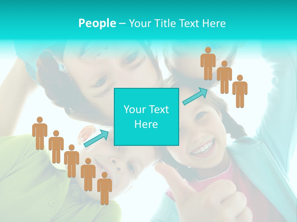 Girl Cheerful Embracing PowerPoint Template