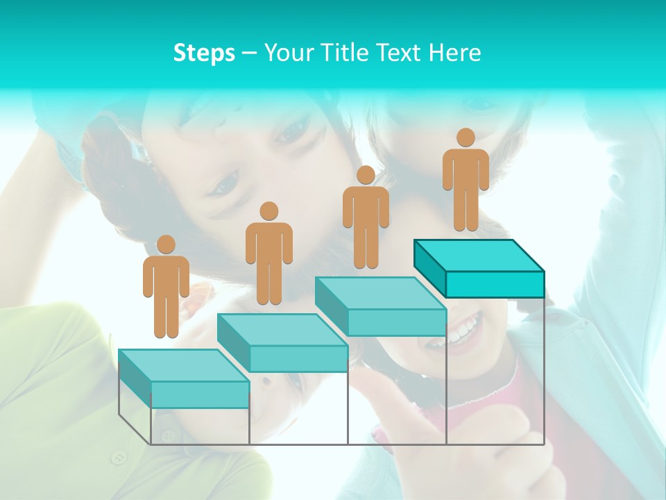 Girl Cheerful Embracing PowerPoint Template