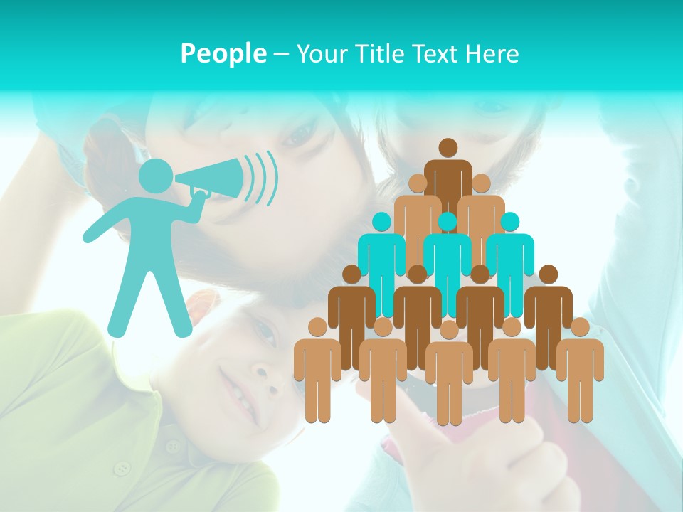 Girl Cheerful Embracing PowerPoint Template