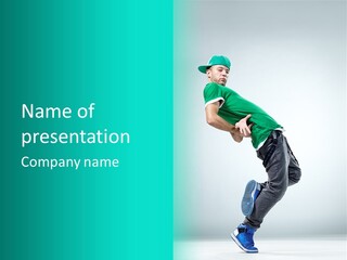 Cool Acrobat Vertical PowerPoint Template