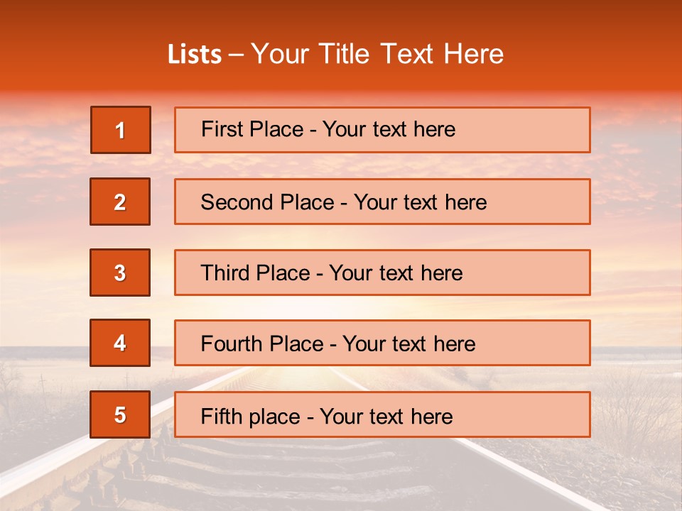 Way Path Direction PowerPoint Template