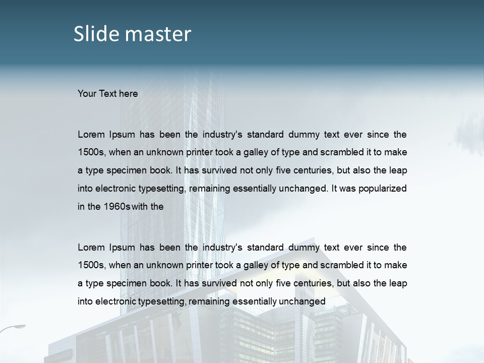 Site Cityscape Cubism PowerPoint Template