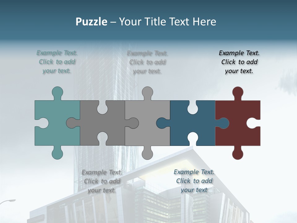 Site Cityscape Cubism PowerPoint Template