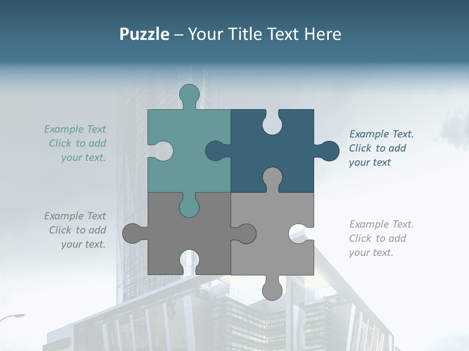 Site Cityscape Cubism PowerPoint Template
