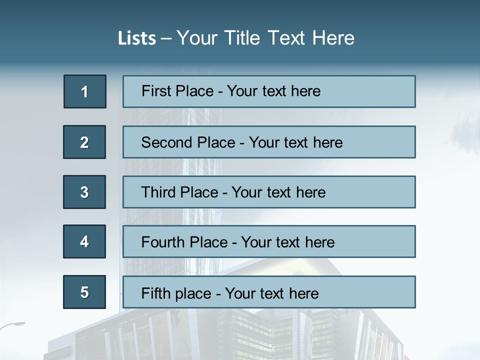 Site Cityscape Cubism PowerPoint Template