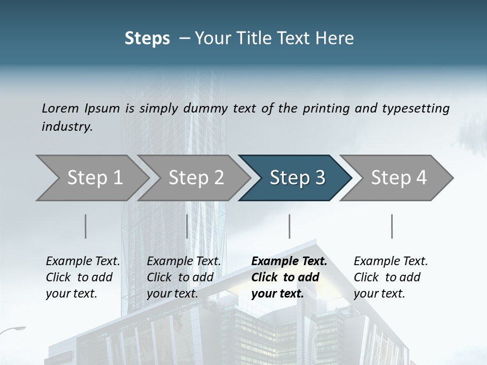 Site Cityscape Cubism PowerPoint Template
