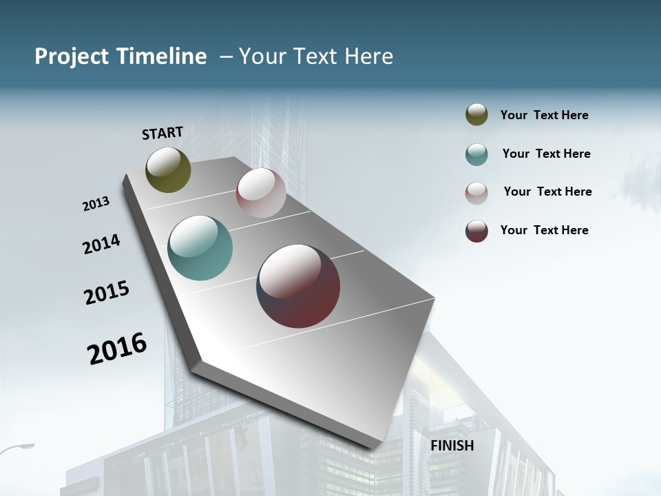 Site Cityscape Cubism PowerPoint Template