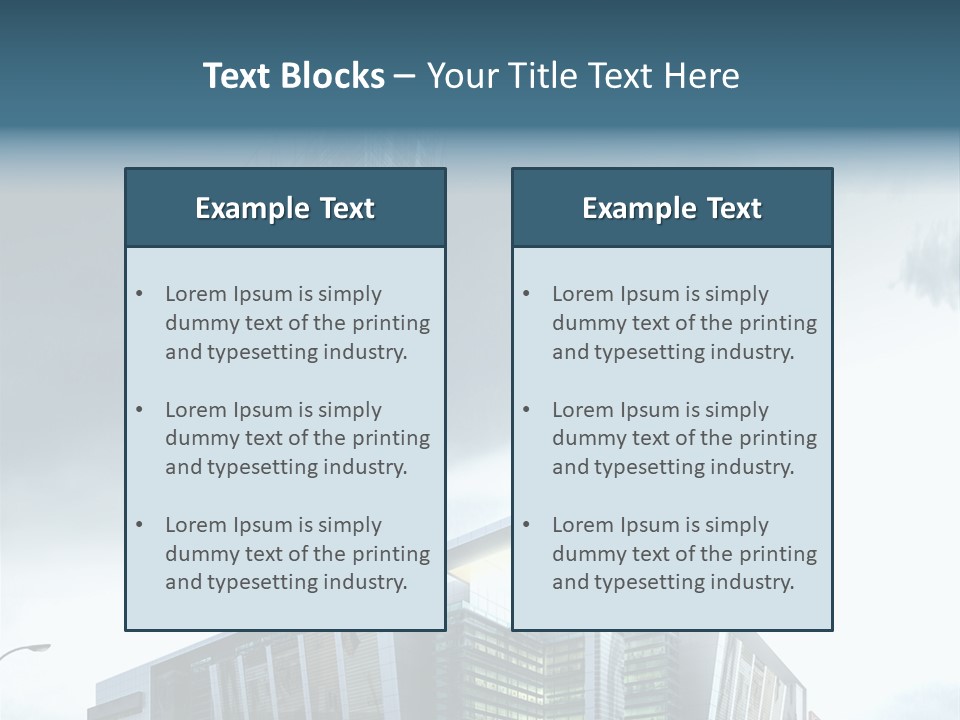 Site Cityscape Cubism PowerPoint Template
