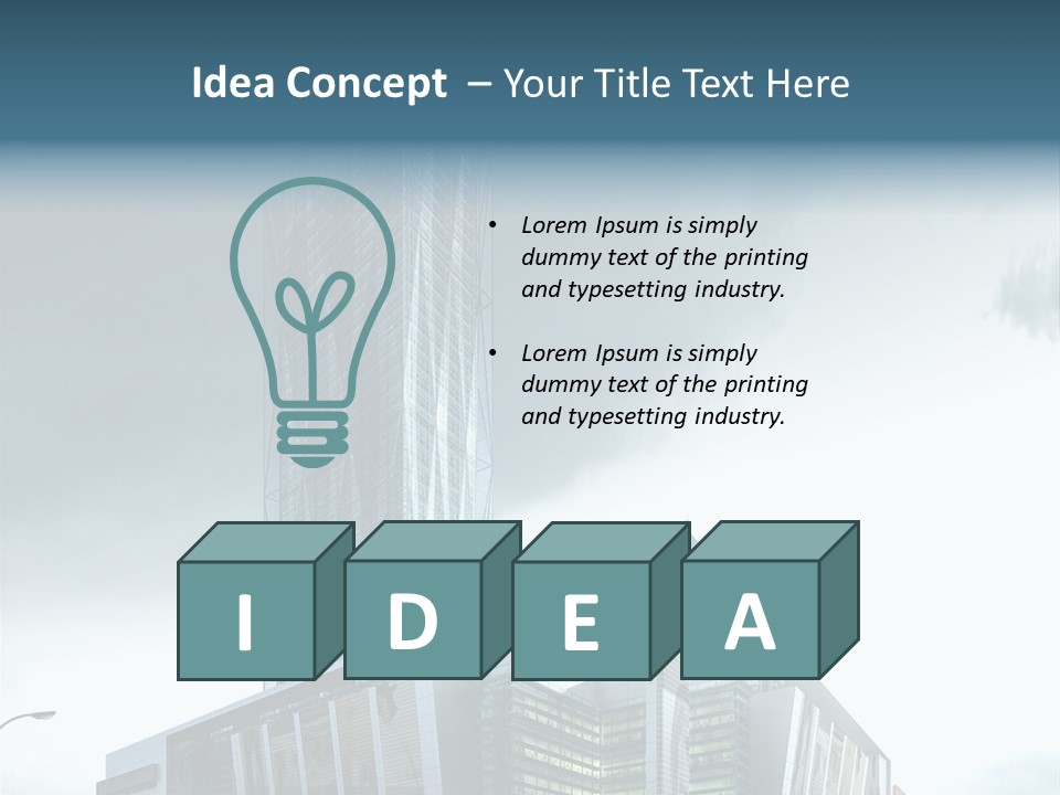 Site Cityscape Cubism PowerPoint Template