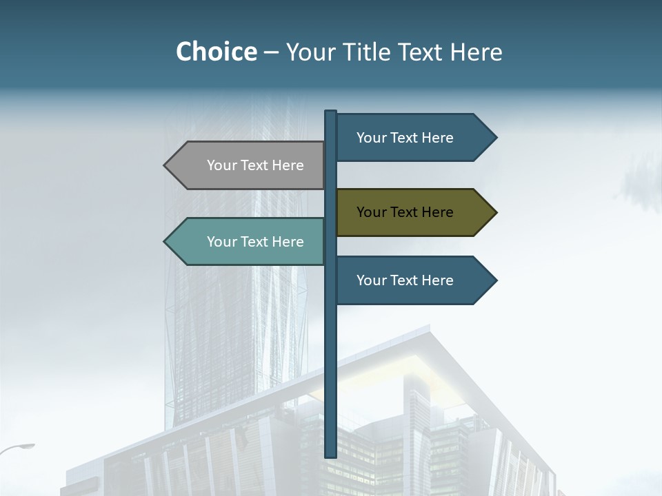 Site Cityscape Cubism PowerPoint Template