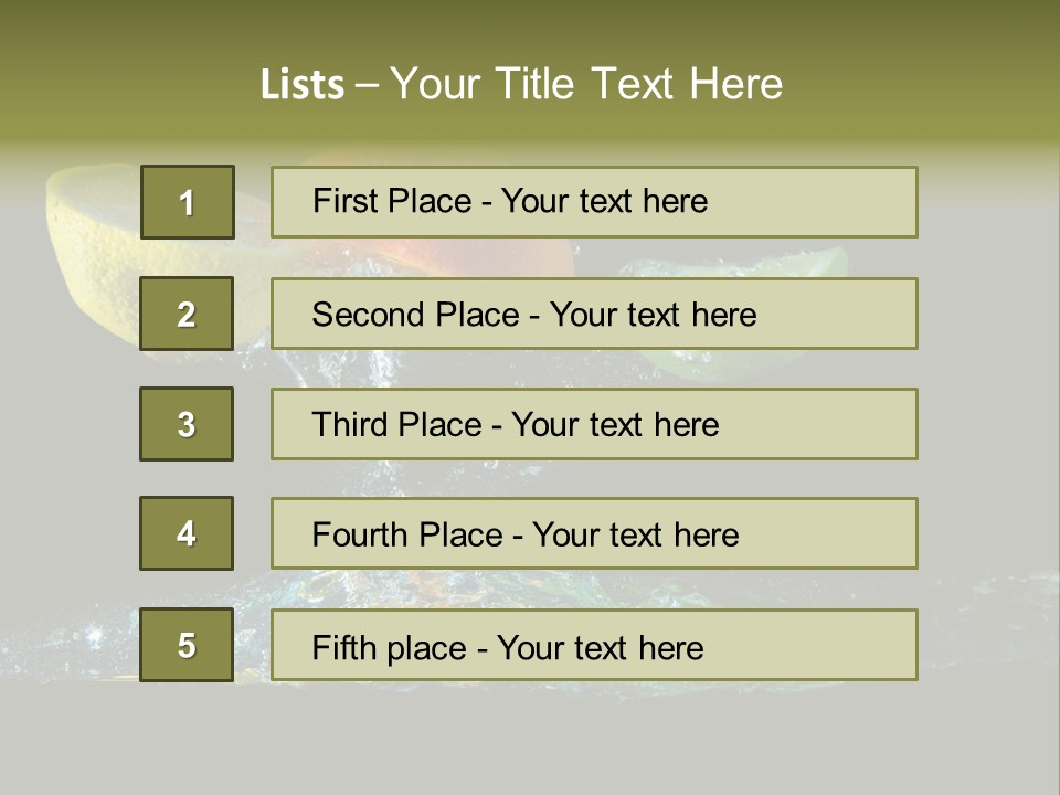 Vital Fruit Lemon PowerPoint Template