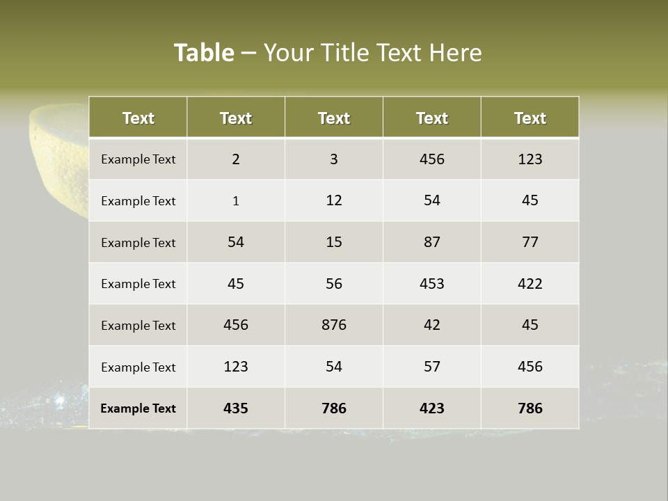 Vital Fruit Lemon PowerPoint Template