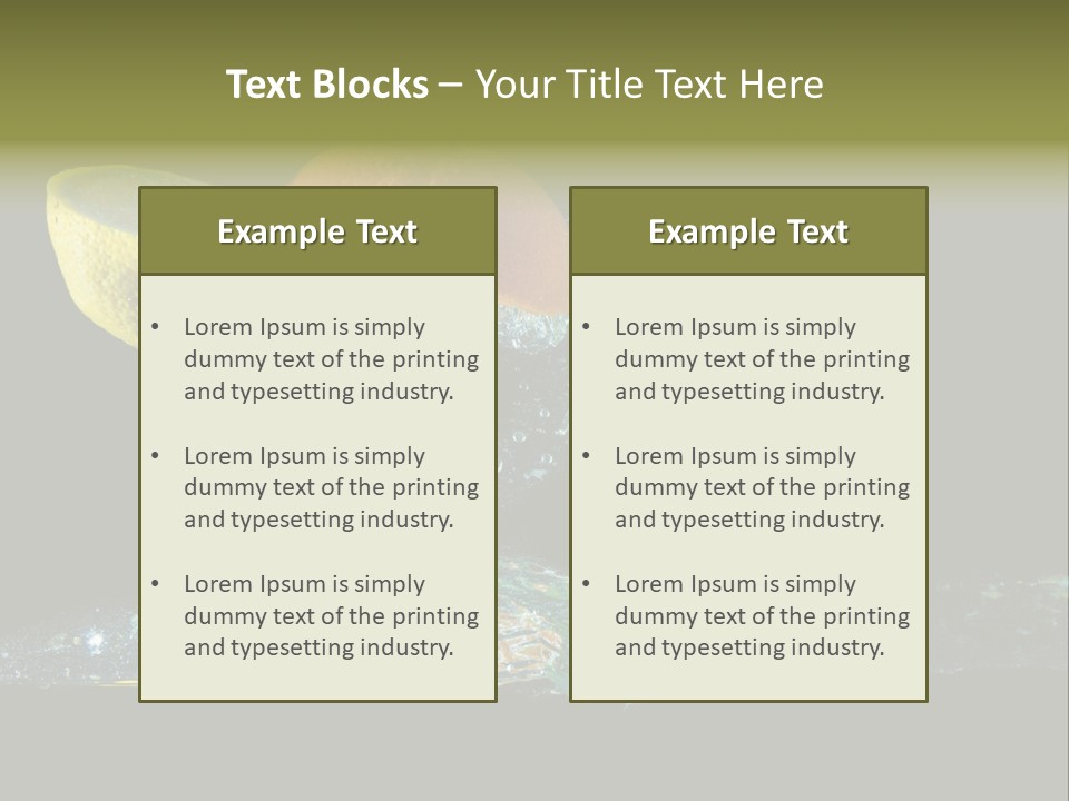 Vital Fruit Lemon PowerPoint Template