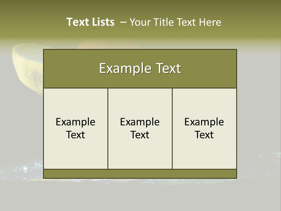 Vital Fruit Lemon PowerPoint Template