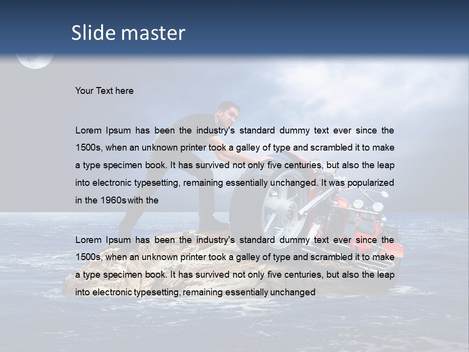 Hill Night Growth PowerPoint Template