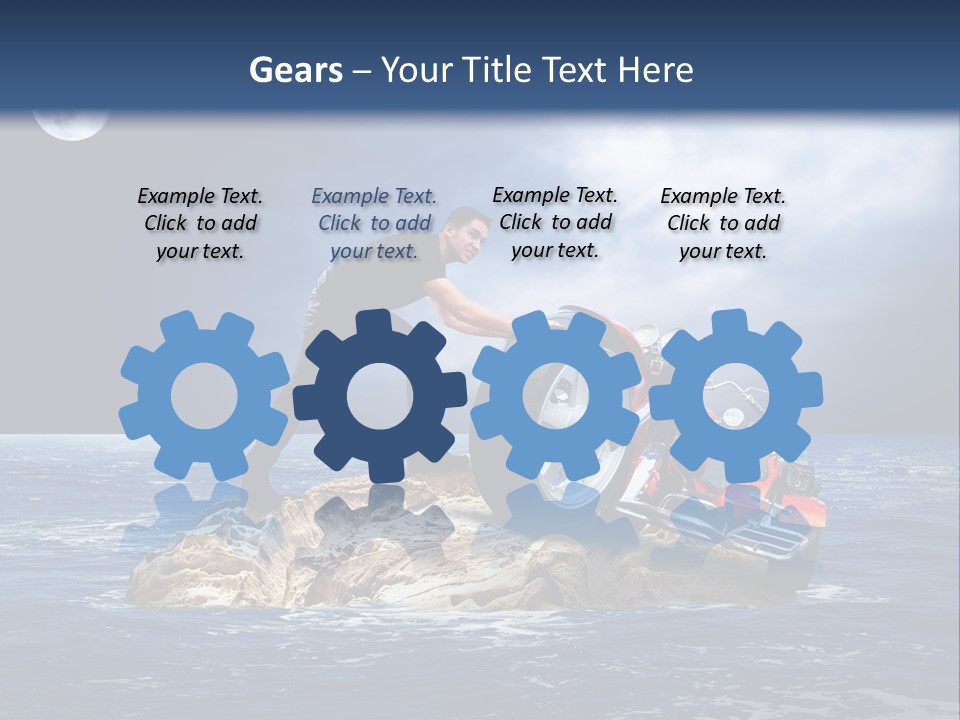 Hill Night Growth PowerPoint Template